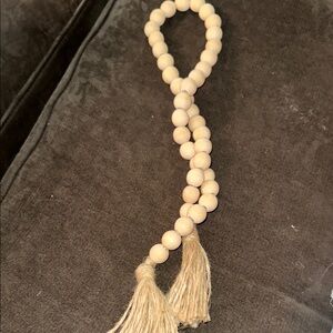 Wooden Bead Garland with Tassels
